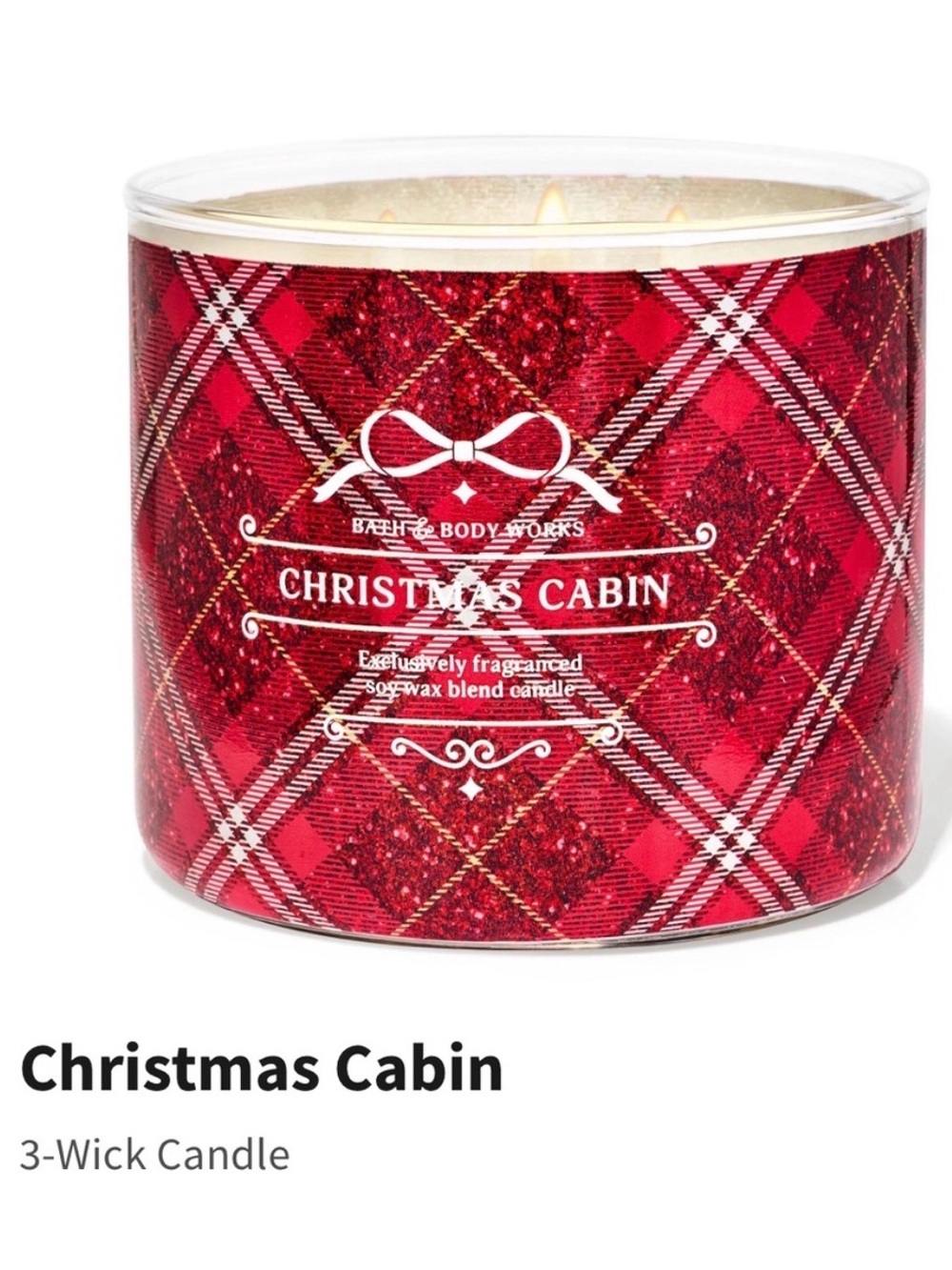 Bath & Body Works “Christmas Cabin” 3-Wick Candle w Decorative Metal Lid | NIB